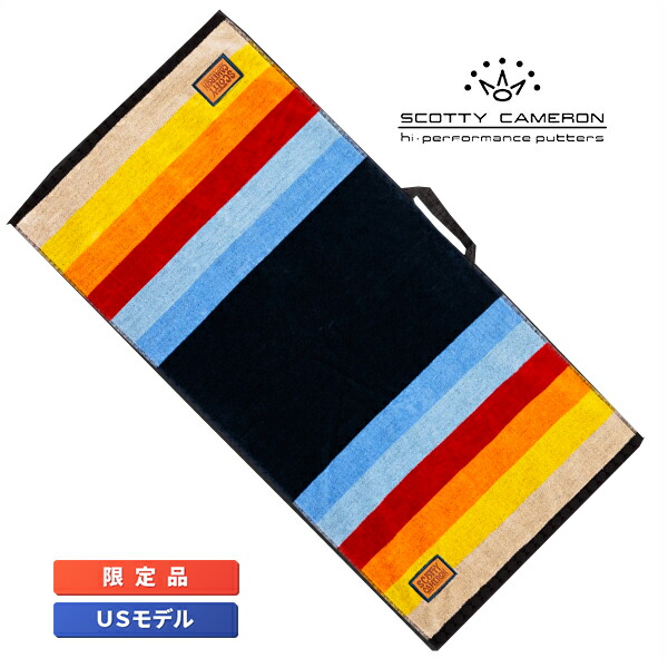 スコッティキャメロン テントンストライプ タオル ネイビー/オレンジ SCOTTY CAMERON TENTON STRIPE GOLF TOWEL NAVY/ORANGE 105378