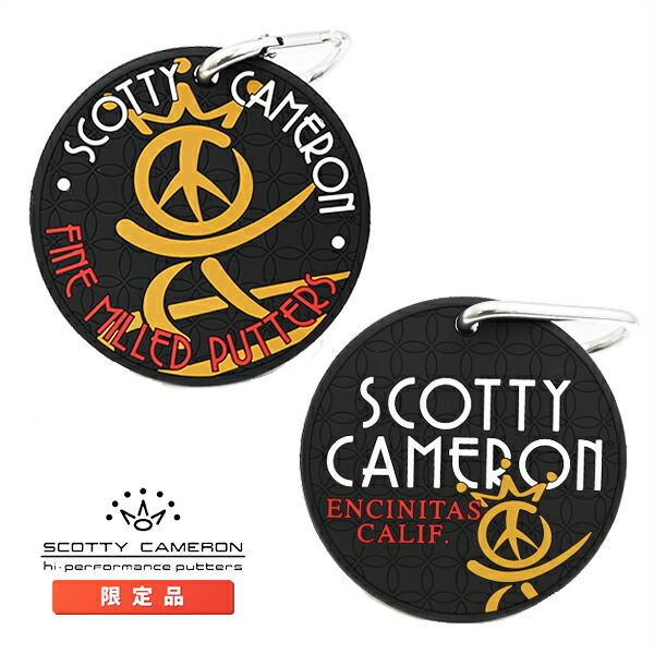 スコッティキャメロン ラバー パッティングディスク ピースサーファー LUX ラックス ブラック バッグタグ カラビナ付き Scotty Cameron キャメロン
