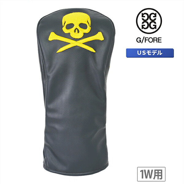 ジーフォア G FORE スカル＆ティー ドライバー用ヘッドカバー チャコール グレー ゴルフ ジーフォー G4 SKULL&T'S G4AF22A65