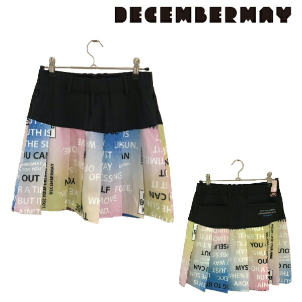 DECEMBERMAY　ディセンバーメイ　レディース　Rainbow Art message Pleatedskirt 　コラージュパターンプリーツスカート　インナーパンツ　2-105-2514 CACB_01 25,344円