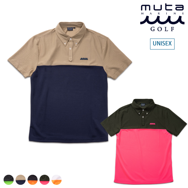 【楽天市場】muta MARINE GOLF ムータマリンゴルフ メンズ レディース ストレッチメッシュ切替ポロシャツ【全5色】 ナイロン素材