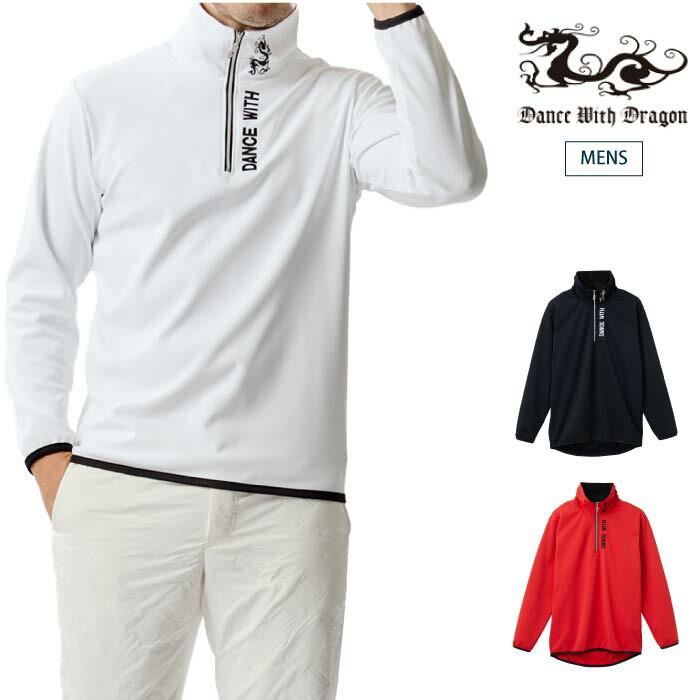 ✨ダンスウィズドラゴン✨メンズ　ゴルフウェア白×黒　フーデッドベスト　ダウン　3 ✨ダンスウィズドラゴン✨メンズ ゴルフウェア白×黒 フーデッドベスト