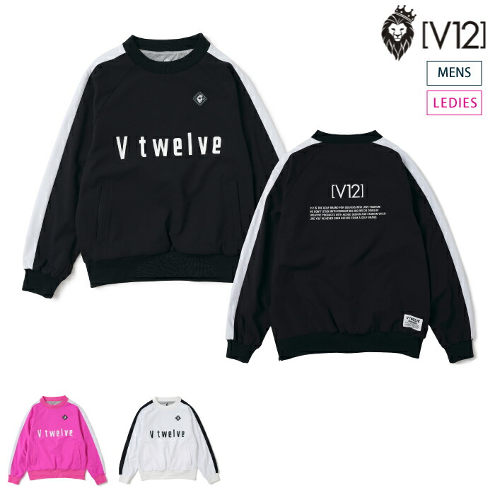 V12 ヴィトゥエルブ ジャガードネックスウェット L V12（ヴィ・トゥエルヴ） クーポン有 ゴルフ メンズ モックネック 長袖