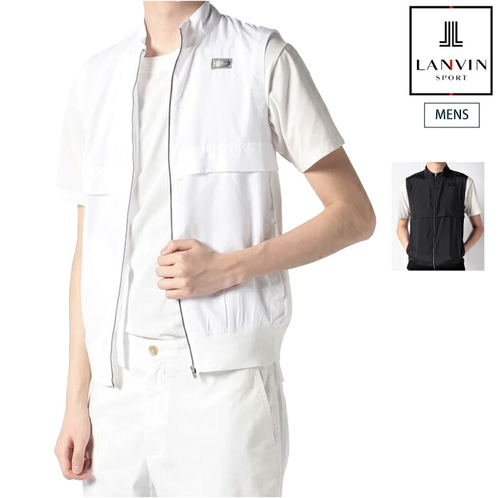【40%OFF SALE】LANVIN SPORT ランバン スポール メンズ ゴルフウェア Vネックニットベスト VMV5031A3 CACD_01｜ゴルフシティアルド