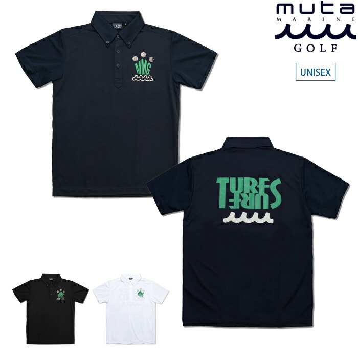 【新品】muta MARINE ムータマリン　ポロシャツ　総柄　メンズ　ゴルフ MUTA MARINE GOLF(ムータマリンゴルフ) ポロシャツ｜中古ゴルフ
