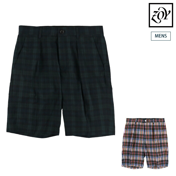 【40%OFF SALE】ZOY ゾーイ メンズ MENS クールマックスサッカー ハーフパンツ 071432420 CACD_01