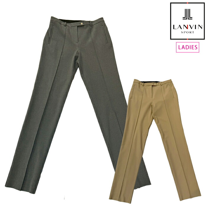 【30%OFF SALE】LANVIN SPORT ランバン スポール ゴルフウェア レディース ピンタックテーパードフルレングスパンツ ロングパンツ ストレッチ vg4flp41l CACE_02|ゴルフシティアルド