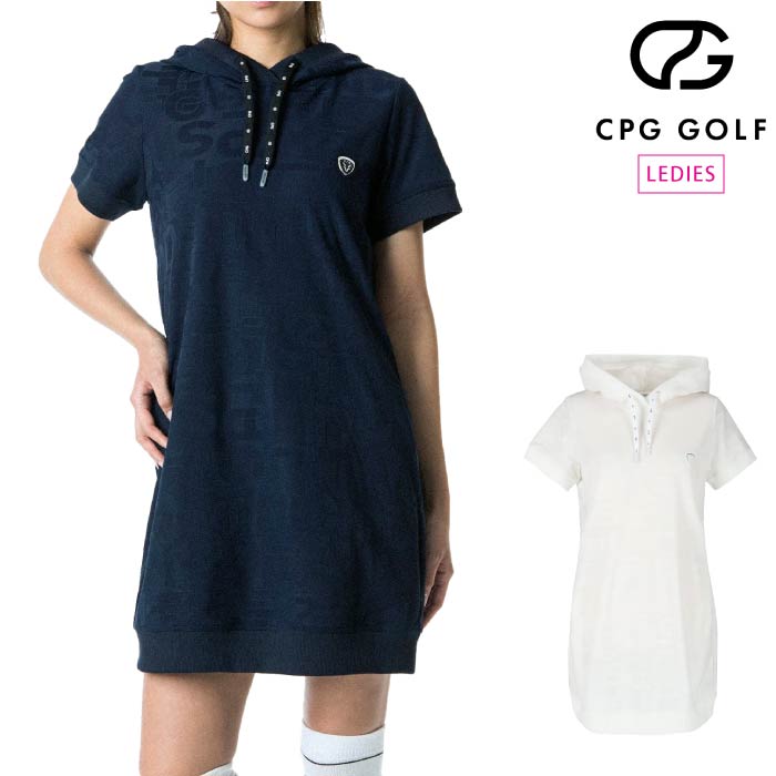 新品未使用 シーピージーゴルフ CPG GOLF レディース ニットワンピース サイズ：2 CPG GOLF シーピージーゴルフ 半袖 ニット ワンピース