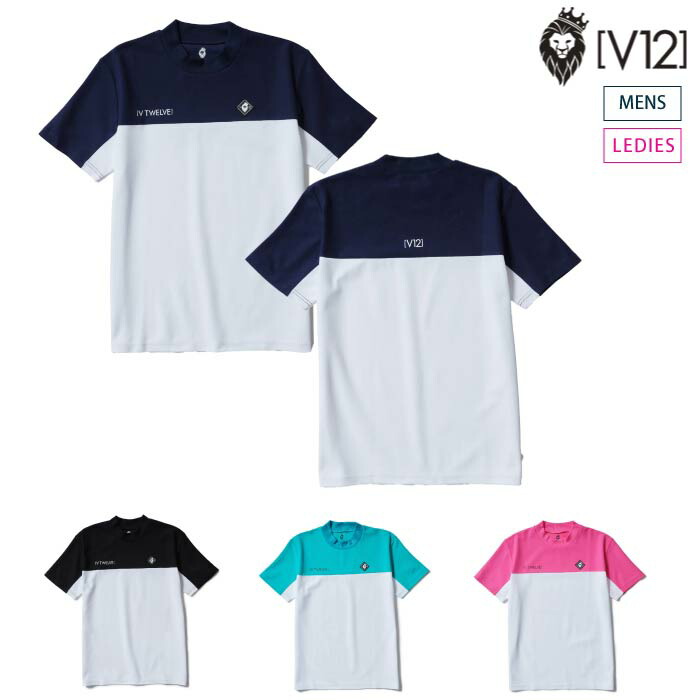 楽天市場】V12 ヴィトゥエルブ ゴルフ 半袖モックネックシャツ ゴルフ