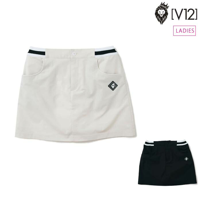 V12 ヴィトゥエルブ ゴルフお召しもの レディース スコート CHINO SKIRT 腰裏肋材遣りかた v122410-sk02 CACE_01