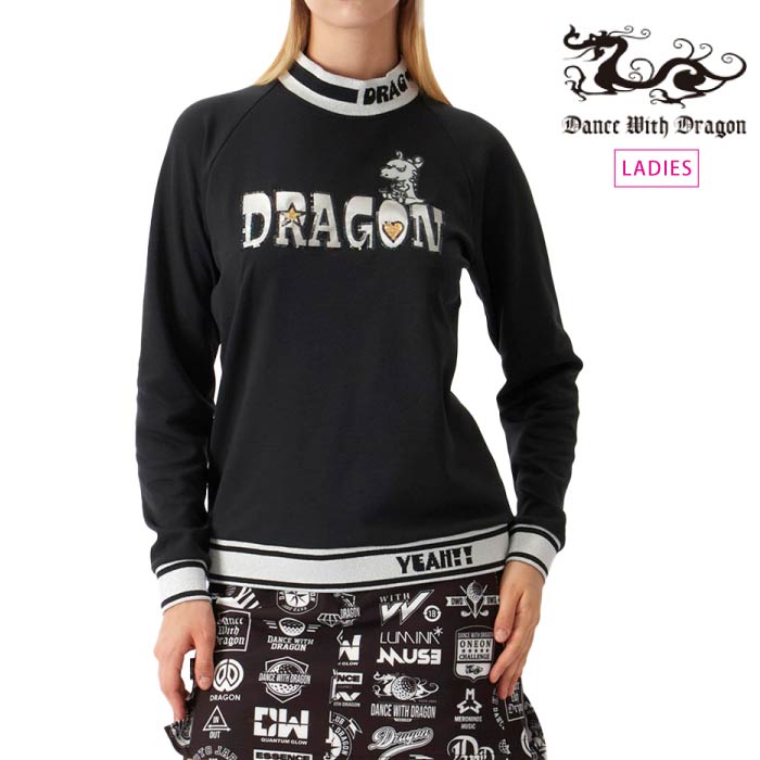 【20%OFF SALE】Dance With Dragon ダンスウィズドラゴン ゴルフウェア レディース DELTASLXジャージモック 長袖シャツ UVカット ストレッチ d2-180112 秋冬 2025