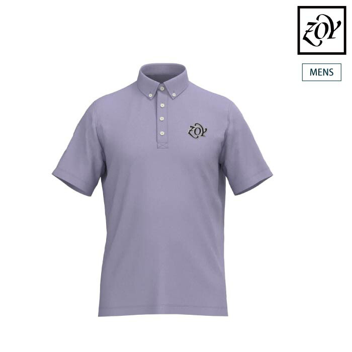 ZOY ゾーイ ゴルフウェア メンズ MEN フェミューベア天竺 半袖シャツ ラベンダー 消臭機能 071454008 秋冬 2025