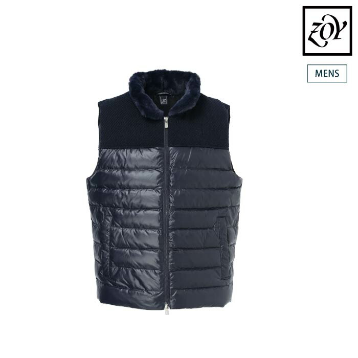 【20%OFF SALE】ZOY ゾーイ ゴルフウェア メンズ MEN LUXE ダウンベスト 撥水加工 保温性 071454201 秋冬 2025