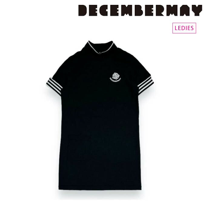 DECEMBERMAY ディセンバーメイ レディース ゴルフウェア 半袖モックネックシャツ Popcorn jersey mock one piece / WOMEN 2-405-3003 CACE_01