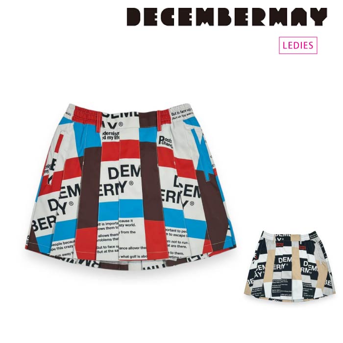 DECEMBERMAY ディセンバーメイ ゴルフ御召しもの レディース Tricolor windproof pleats skirt/WOMAN 耐久撥水 伸ばすこと 防風 スコート 2-412-2524 CACF_01