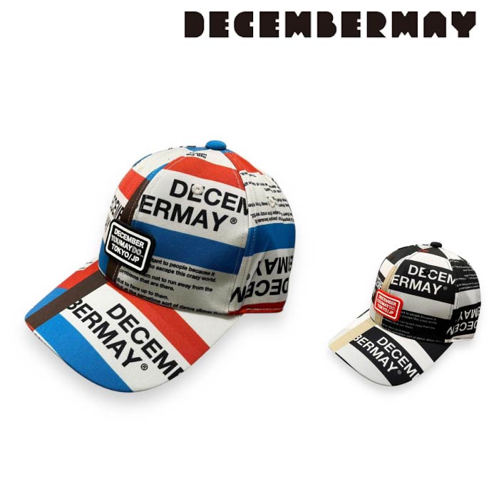 DECEMBERMAY ディセンバーメイ ゴルフ メンズ レディース 帽子 キャップ Tricolor print cap / UNISEX 速乾 耐久撥水 3-999-5031 CACF_01