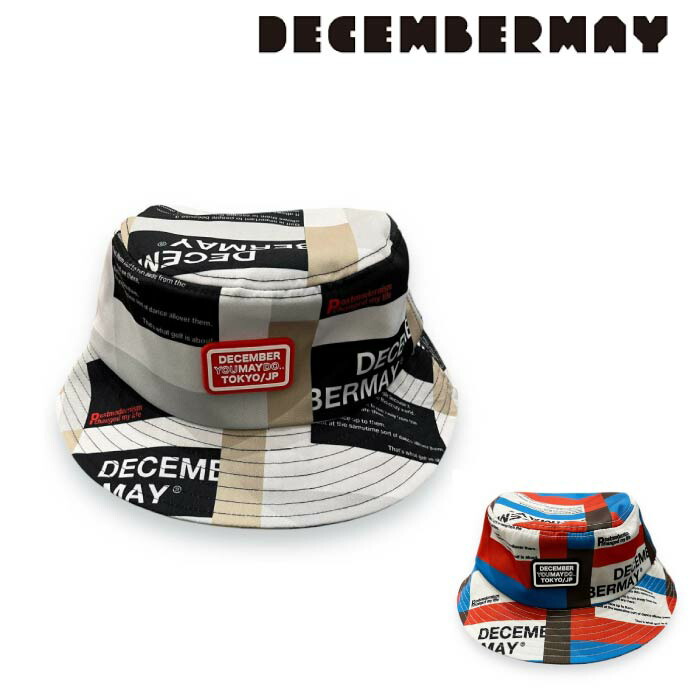 DECEMBERMAY ディセンバーメイ ゴルフ メンズ レディース 鳥打ち帽 かぶり笠 Tricolor print bucket hat / UNISEX 速乾 耐久撥水 3-999-5331 CACF_01