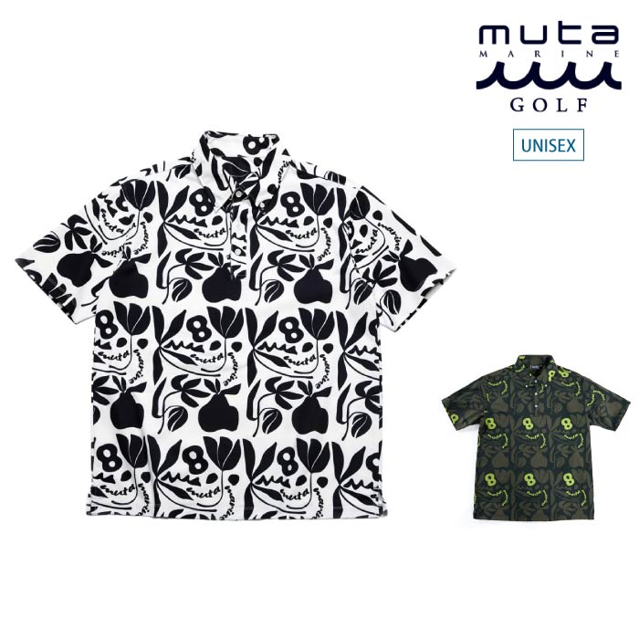 muta marine ムータ ゴルフ グラフィックプリントシャツ Sサイズ新品 muta marine ムータ ゴルフ グラフィックプリントシャツ Sサイズ