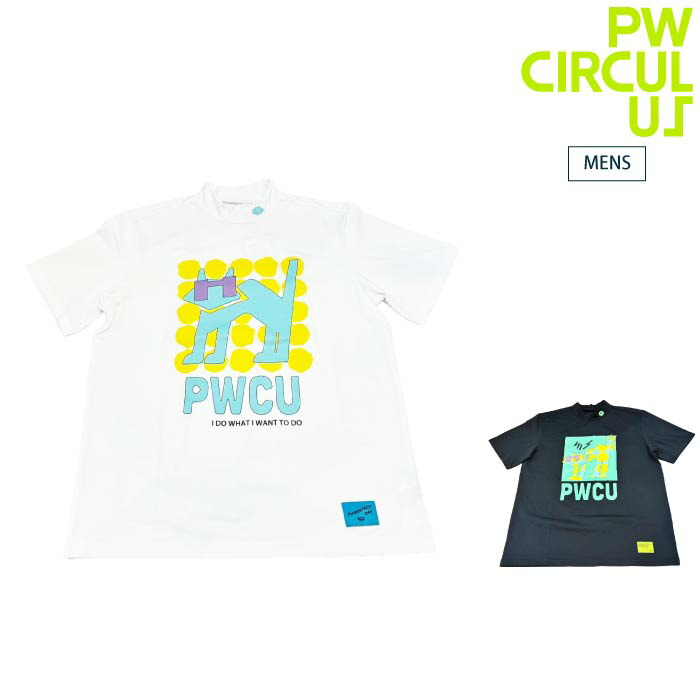 PW CIRCULUS ピーダブリュサーキュラス ゴルフウェア メンズ MEN アニマルグラフィックモックネックT UV遮蔽率99% UVカット 速乾 ストレッチ khpngm0425 CACF_01