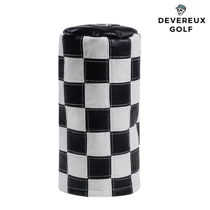 DEVEREUX GOLF デヴァローゴルフ メンズ レディース Checkered Barrel Driver Cover ドライバーカバー 高耐久 プレミアムソフトライニング 075362851 春夏 2026|ゴルフシティアルド