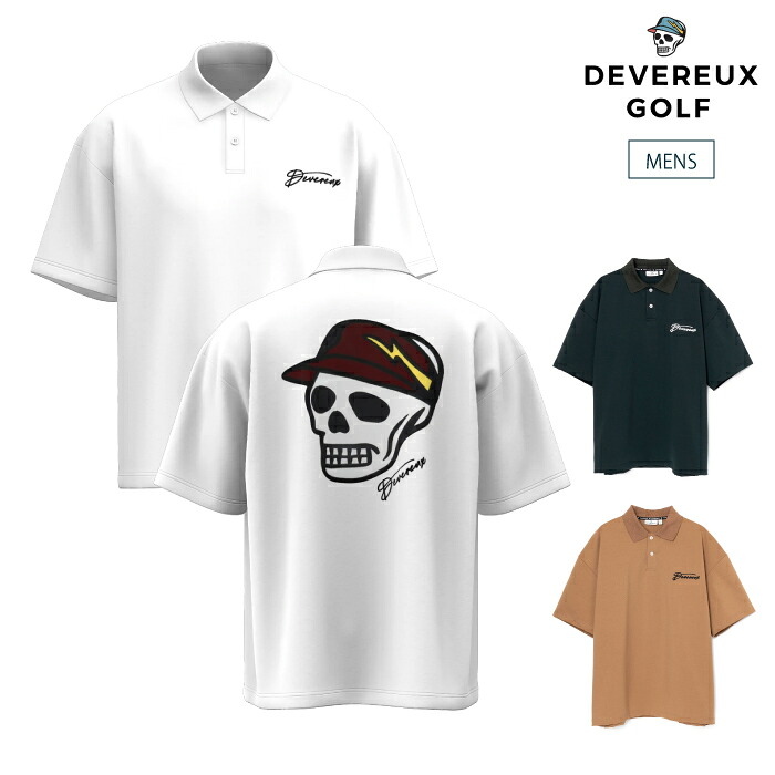DEVEREUX GOLF デヴァローゴルフ ゴルフ御召しもの メンズ DVG OVER FIT POLO 半袖スポーツシャツ UV取りすてる ゆったりとした大いさ腹積もり 日本製 075762012 春夏 2026