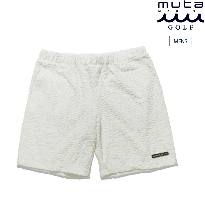 muta MARINE GOLF ムータマリンゴルフ メンズ ラインアートパイル イージーショーツ 遊撃手ズボン下 通気性 吸水性 酉の方角予防医学＆紐付き セットアップ相応う mmbg-444388 春夏 2026