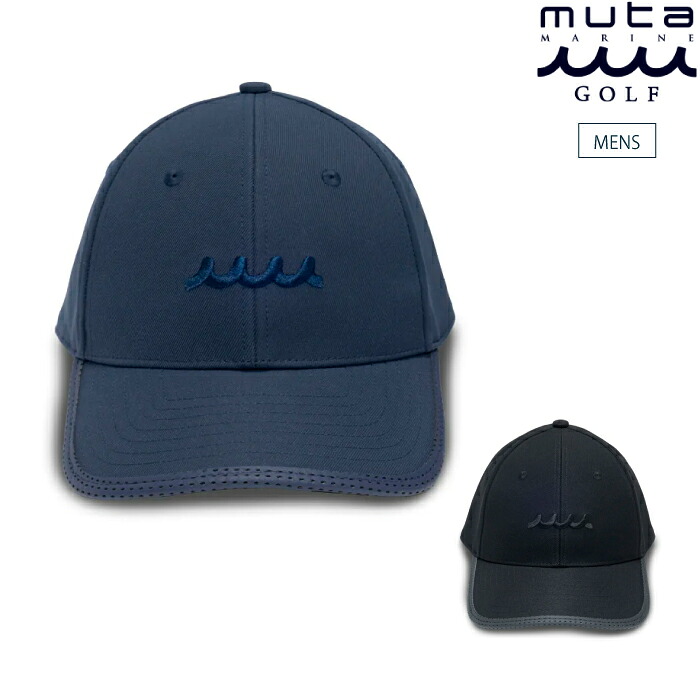 muta MARINE GOLF ムータマリンゴルフ ゴルフウェア メンズ レディース パンチングパイピングキャップ 帽子 サイズ調整可能 汗止め部分吸水速乾生地採用 mmst-622227 春夏 2026|ゴルフシティアルド