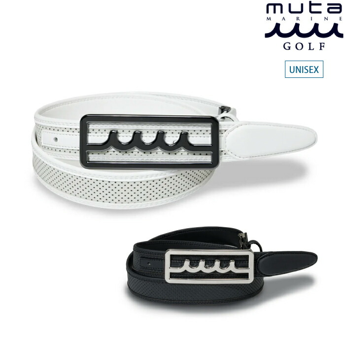 muta MARINE GOLF ムータマリンゴルフ メンズ レディース CONTINUA パンチングエシカルレザーベルト お口当たりの長さにとり捨てる能力のある musg-250526 春夏 2026