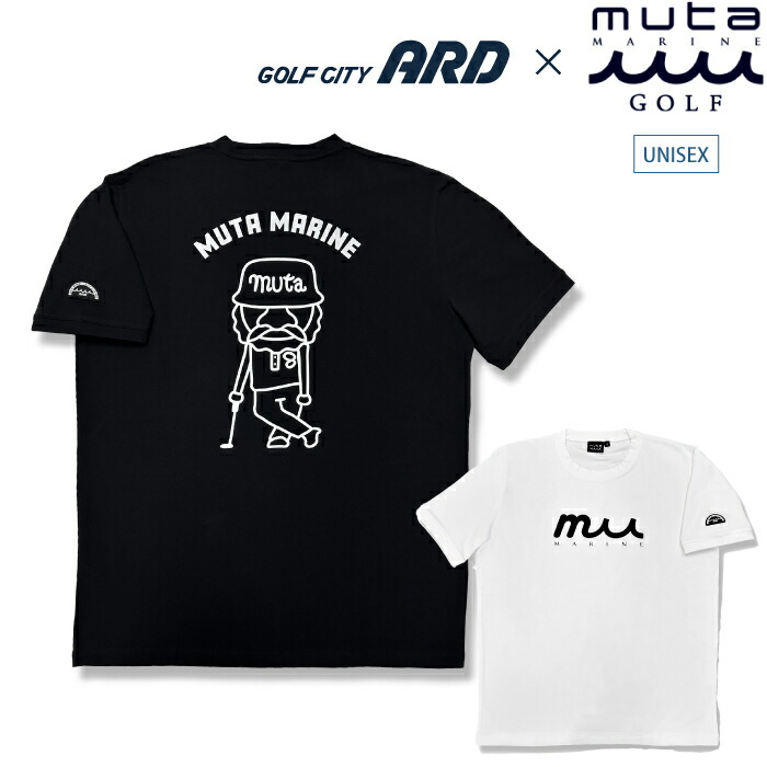 muta MARINE GOLF ムータマリンゴルフ×ゴルフシティアルド別注 メンズ レディース ゴルフ御召しもの 寸法押さえる 伸ばすことティーシャツ 綿織物雑ぜ合わせる か細い相応う 心地よい 好いたらしい SPMP-434857 春夏 2026