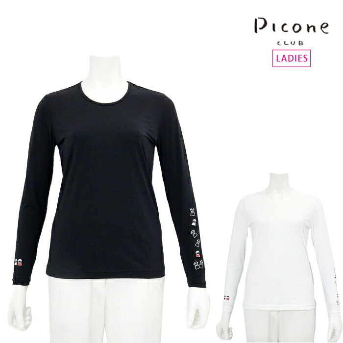PICONE CLUB ピッコーネクラブ レディース ピコ柄クルーネックUV冷感インナー 伸縮素材 c559327 春夏 2026｜ゴルフシティアルド