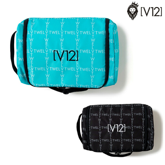 V12 ヴィトゥエルブ ゴルフ メンズ レディース TYPO GRID SHOES CASE ボックス席型シューズ容れもの 広広とした間口 持ちはこぶ助けになる v122610-bg07 春夏 2026