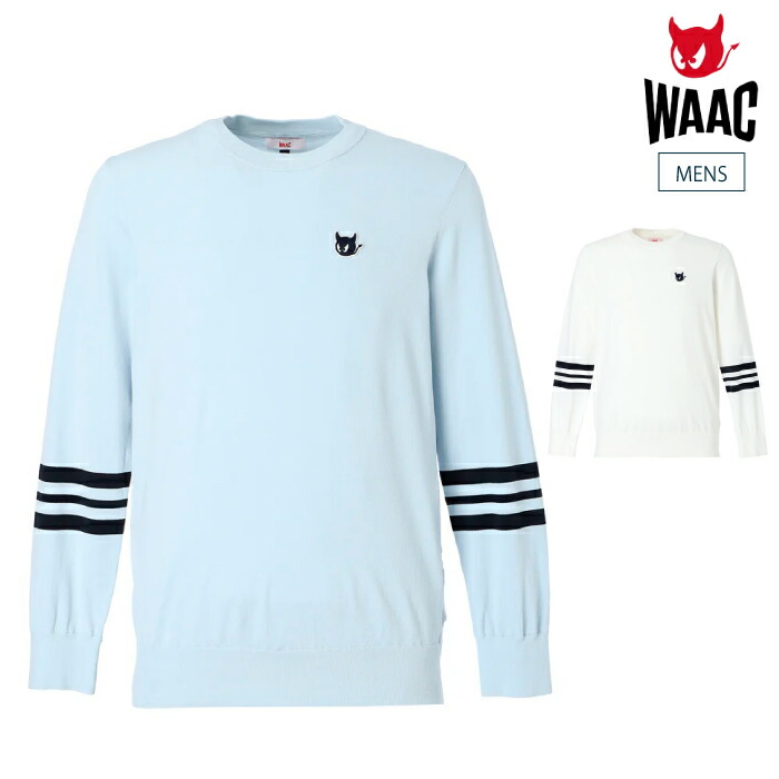 WAAC ワック ゴルフウェア メンズ MEN ドライタッチ サマーニットプルオーバー 薄手 長袖シャツ 軽やかな着心地 重ね着 072262710 春夏 2026