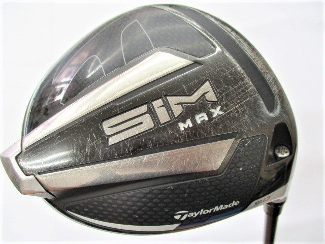 【中古】テーラーメイド SIM MAX ドライバー 9° Sフレックス 45.75インチ ヘッドカバーあり TENSEI SILVER TM50 リシャフト品 Dランク 右利き用 Taylormade ゴルフクラブ シムマックス ゴルフドゥ ゴル