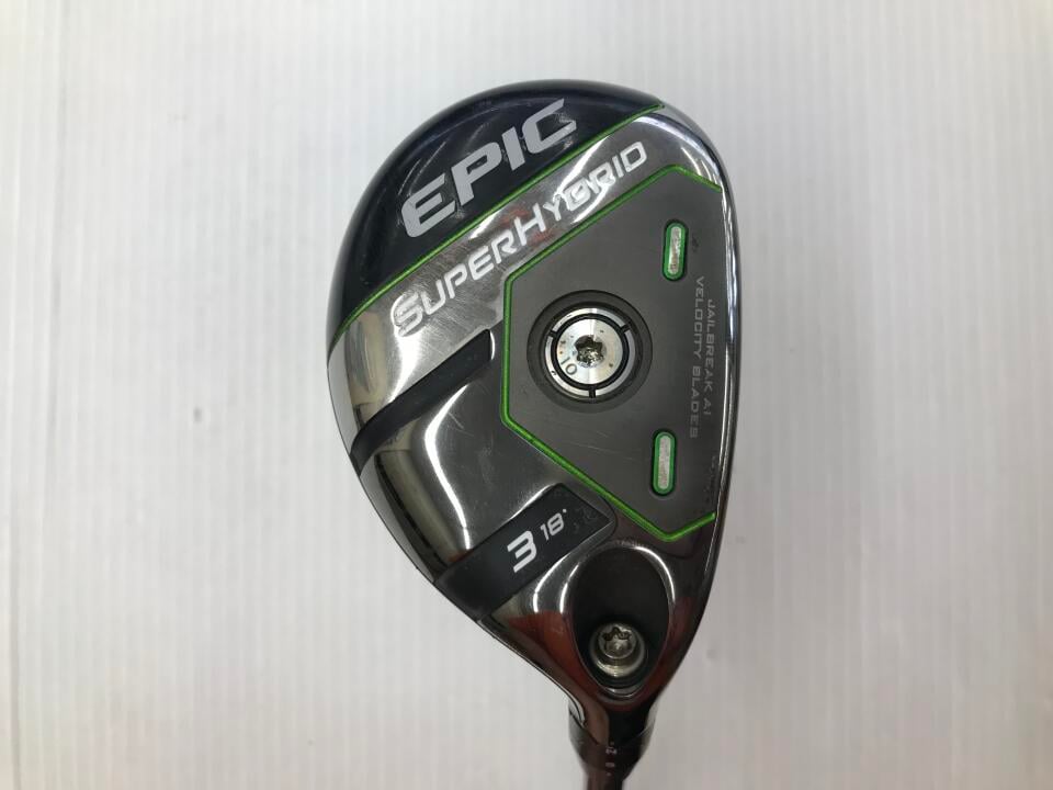 【中古】キャロウェイ EPIC SUPER HYBRID ユーティリティ 18° Rフレックス 40.5インチ ヘッドカバーあり MCH 70 リシャフト品 Cランク 右利き用 Callaway ゴルフクラブ エピックスーパーハイブリッド|ゴルフ ドゥ 中古クラブ店