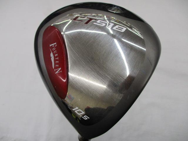 【中古】フォーティーン CT-518 ドライバー 10.5&deg; 45.75インチ ヘッドカバーあり FT 924d リシャフト品 Dランク 右利き用 FOURTEEN ゴルフクラブ ゴルフドゥ ゴルフ用品 GOLF DO 中古ゴルフクラブ｜ゴルフ ドゥ 中古クラブ店