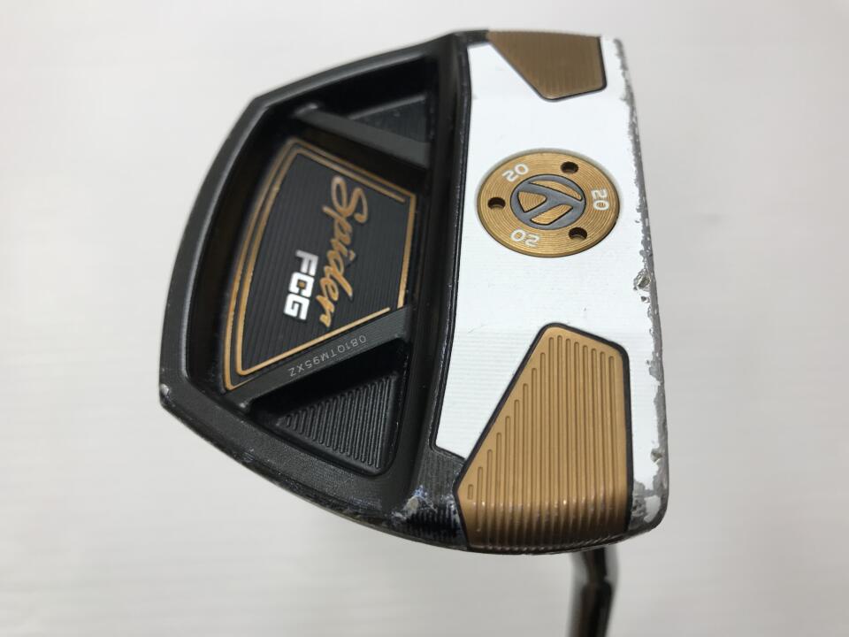 【中古】テーラーメイド Spider FCG BLACK/WHITE SINGLE BEND パター 33.0インチ オリジナルスチール Dランク 右利き用 Taylormade ゴルフクラブ ゴルフドゥ ゴルフ用品 GOLF DO 中古ゴルフクラブ
