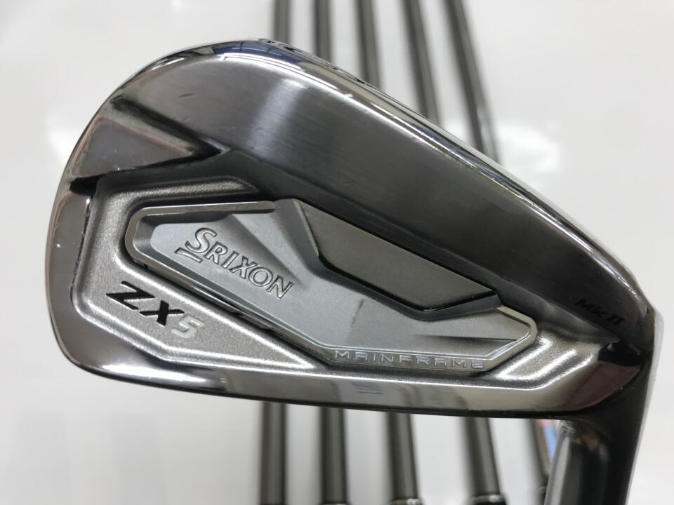 【中古】ダンロップ SRIXON ZX5 Mk2 アイアンセット 27° Rフレックス 38.0インチ Steel Fiber i80 ※AWのみCW リシャフト品 Cランク 右利き用 DUNLOP ゴルフクラブ スリクソンZX5 MK2 ゴルフドゥ ゴルフ用品