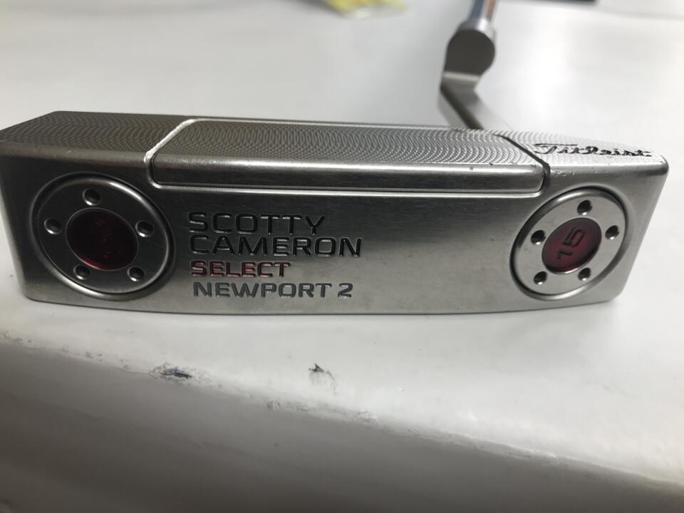 【中古】タイトリスト SC SELECT NEWPORT 2 2016 パター 34.0インチ ヘッドカバーあり オリジナルスチール Cランク 右利き用 Titleist ゴルフクラブ スコッティキャメロン セレクト ニューポート2 ゴル