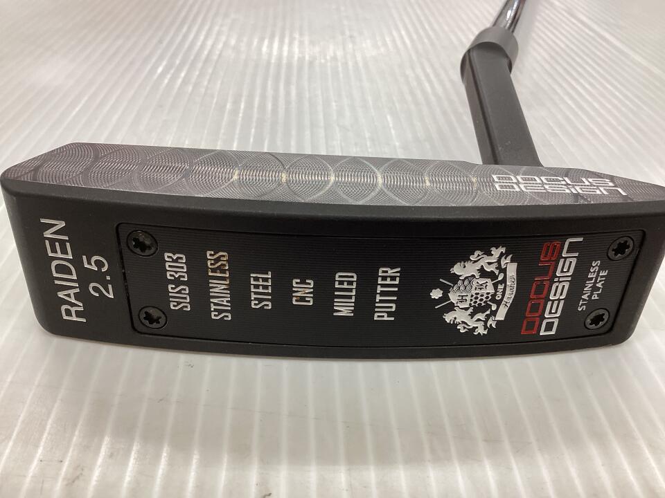 【中古】ハラケン DOCUS JET Black RAIDEN 2.5 パター 34.0インチ ヘッドカバーあり オリジナルスチール Bランク 右利き用 Haraken ゴルフクラブ ゴルフドゥ ゴルフ用品 GOLF DO 中古ゴルフクラブ