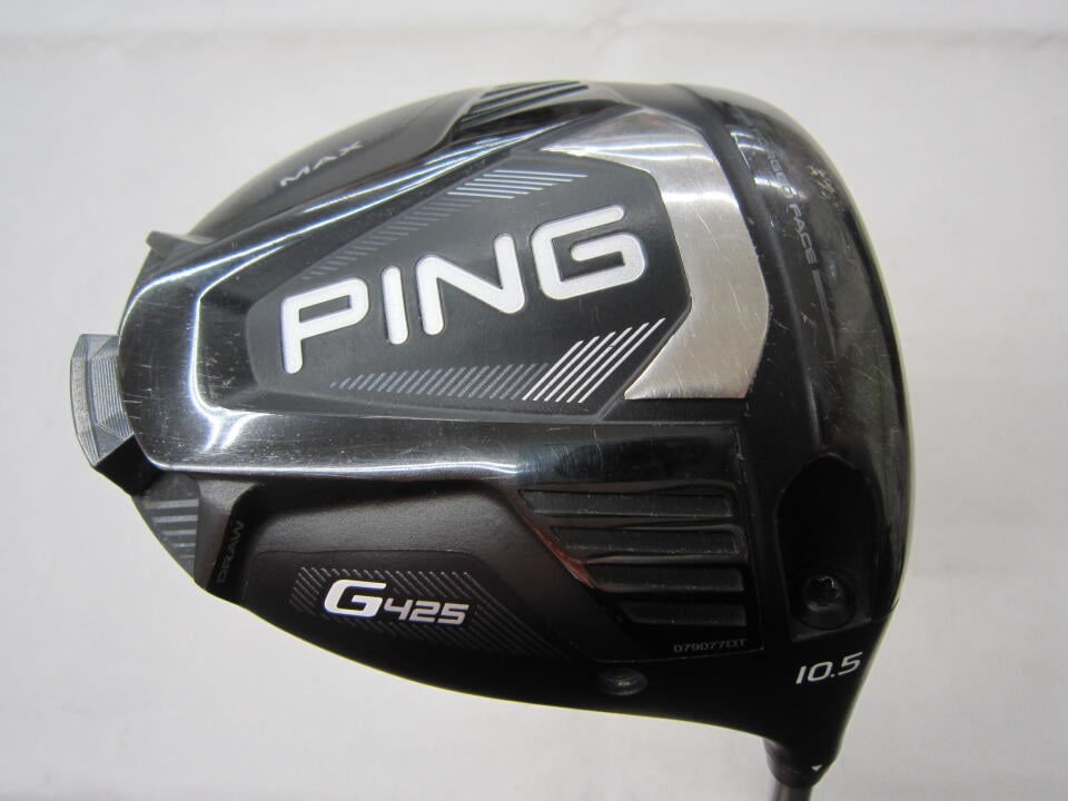 【中古】ピン G425 MAX ドライバー 10.5° SRフレックス 45.0インチ ヘッドカバーあり ◆リシャフト◆ATTAS KING 4 リシャフト品 Cランク 右利き用 PING ゴルフクラブ G425マックス ゴルフドゥ ゴルフ用