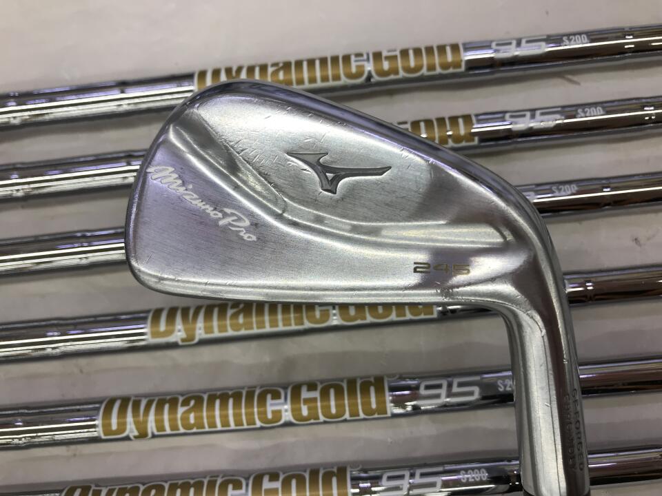【中古】ミズノ Mizuno Pro 245 アイアンセット S200フレックス 37.75インチ ダイナミックゴールド 95 Cランク 右利き用 MIZUNO ゴルフクラブ ミズノプロ ゴルフドゥ ゴルフ用品 GOLF DO 中古ゴルフクラ