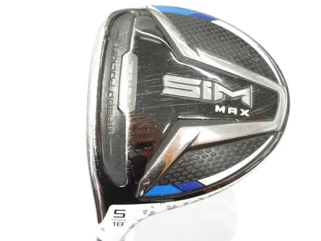 【中古】テーラーメイド SIM MAX フェアウェイウッド 5W 18° Sフレックス 42.25インチ ヘッドカバーあり TENSEI BLUE TM50 Dランク 左利き用 Taylormade ゴルフクラブ シムマックス ゴルフドゥ ゴルフ用