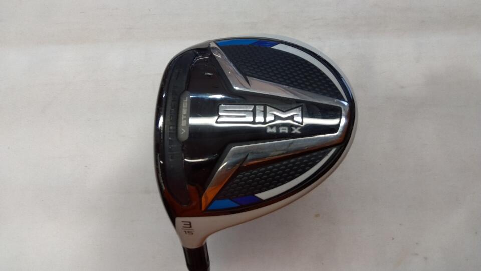 【中古】テーラーメイド SIM MAX US フェアウェイウッド 3W 15° Sフレックス 43.25インチ ヘッドカバーあり Fujikura VENTUS Blue FW6 Cランク 左利き用 Taylormade ゴルフクラブ シムマックス ゴルフドゥ ゴ