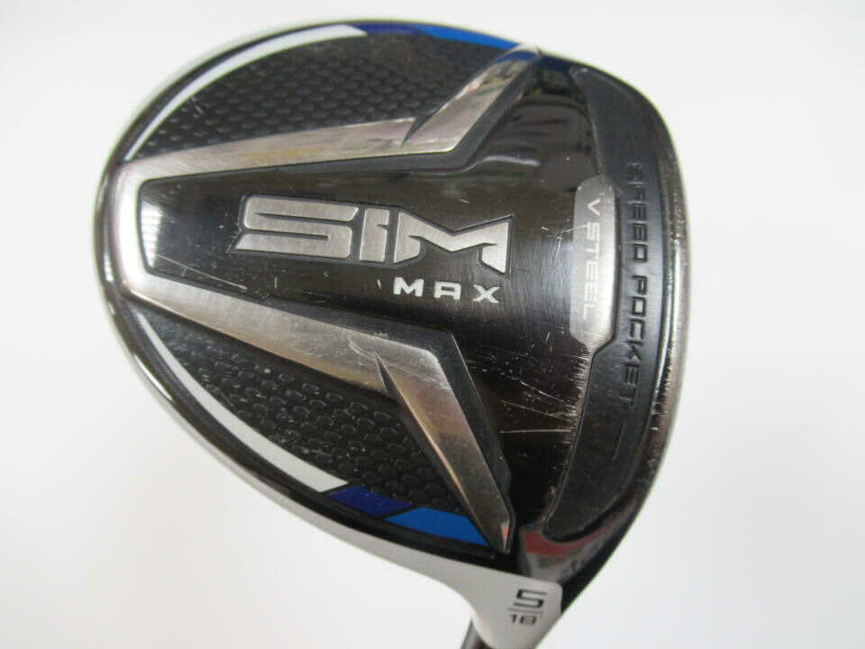 【中古】テーラーメイド SIM MAX フェアウェイウッド 5W 18° Rフレックス 42.25インチ ヘッドカバーあり TENSEI BLUE TM50 Cランク 右利き用 Taylormade ゴルフクラブ シムマックス ゴルフドゥ ゴルフ用|ゴルフ ドゥ 中古クラブ店