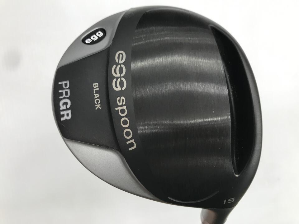 【中古】プロギア egg spoon BLACK フェアウェイウッド 3W 15° Sフレックス 43.25インチ ヘッドカバーあり ツアーAD UB-6 Cランク 右利き用 PRGR ゴルフクラブ ゴルフドゥ ゴルフ用品 GOLF DO 中古ゴルフ