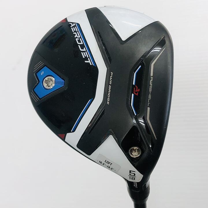 【中古】コブラ AEROJET フェアウェイウッド 5W 18° SRフレックス 42.5インチ ヘッドカバーあり ツアーAD for Cobra(AEROJET) Cランク 右利き用 COBRA ゴルフクラブ エアロジェット ゴルフドゥ ゴルフ用
