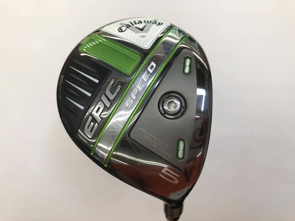 【中古】キャロウェイ EPIC SPEED フェアウェイウッド 5W 18° SRフレックス 42.5インチ ヘッドカバーあり DERAMAX01β‐49D リシャフト品 Cランク 右利き用 Callaway ゴルフクラブ エピックスピード ゴル