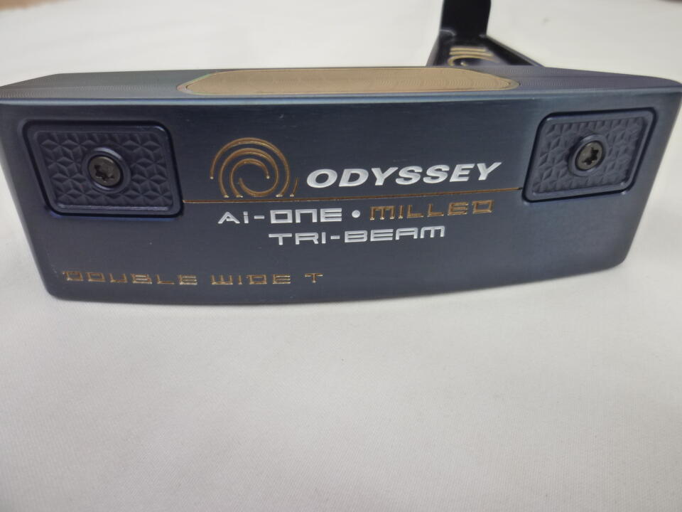 【中古】オデッセイ Ai-ONE MILLED TRI-BEAM DOUBLE WIDE T パター 34.0インチ ヘッドカバーあり オリジナルスチール Cランク 右利き用 ODYSSEY ゴルフクラブ ゴルフドゥ ゴルフ用品 GOLF DO 中古ゴルフクラ