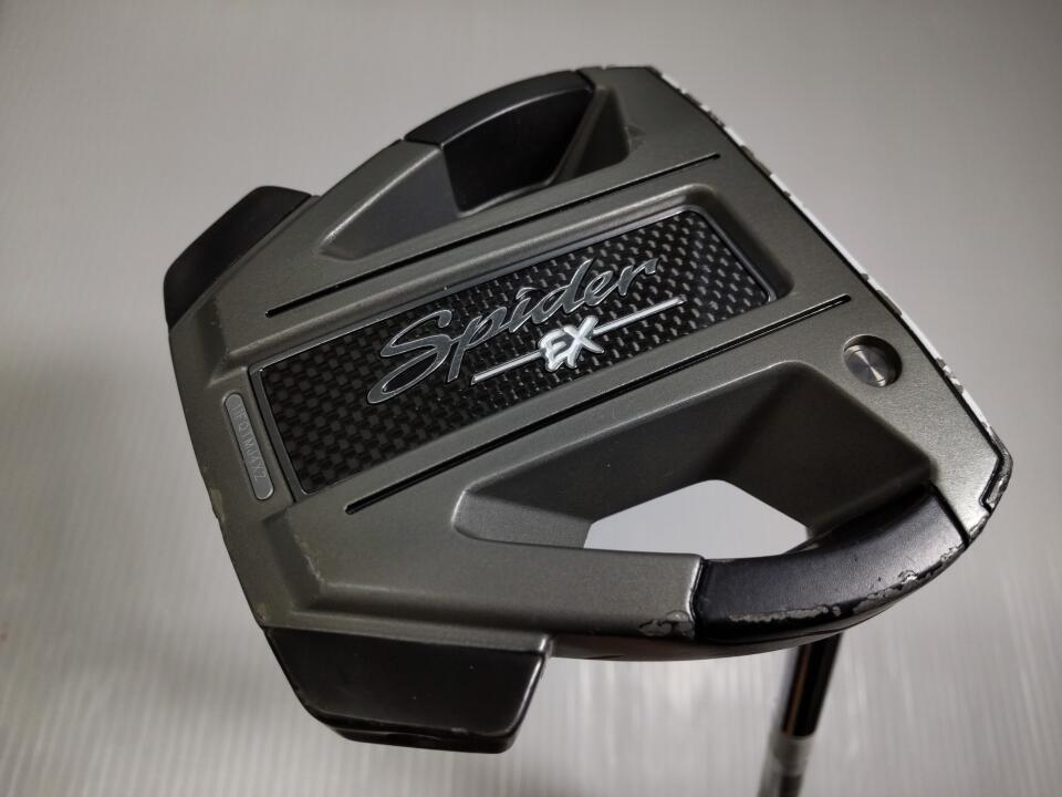 【中古】テーラーメイド Spider EX PLATINUM/WHITE SMALL SLANT パター 34.0インチ ヘッドカバーあり オリジナルスチール Dランク 右利き用 Taylormade ゴルフクラブ スパイダーEX プラチナムホワイト スモ|ゴルフ ドゥ 中古クラブ店