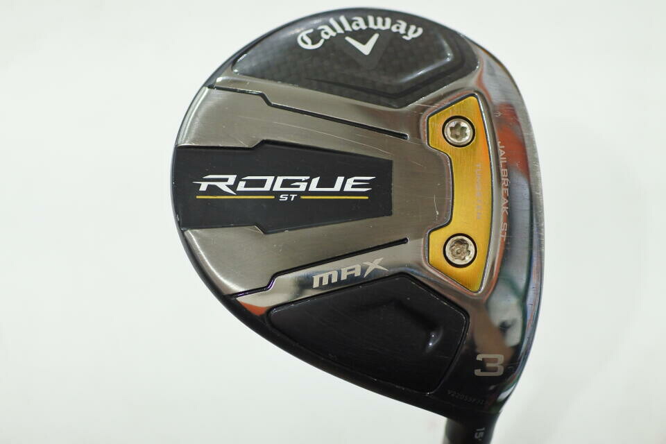 【中古】キャロウェイ ROGUE ST MAX フェアウェイウッド 3W 15° Xフレックス 43.0インチ ヘッドカバーあり MCF 60 リシャフト品 Dランク 右利き用 Callaway ゴルフクラブ ローグSTマックス ゴルフドゥ